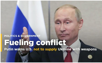 俄罗斯称美国向乌克兰发送火箭武器是在火上浇油 為了反击俄罗斯可能会使用各种高杀伤力武器警告欧美 俄美的尖锐对抗已经造成了高通胀并可能引发世界大战