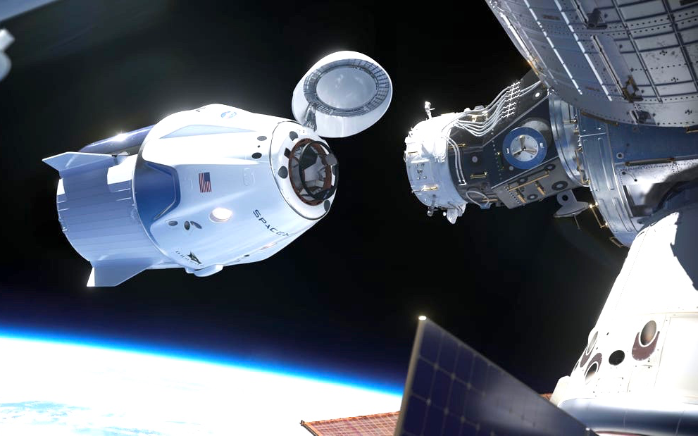 SpaceX太空船與國際空間站對接，進行曆史性的NASA任務