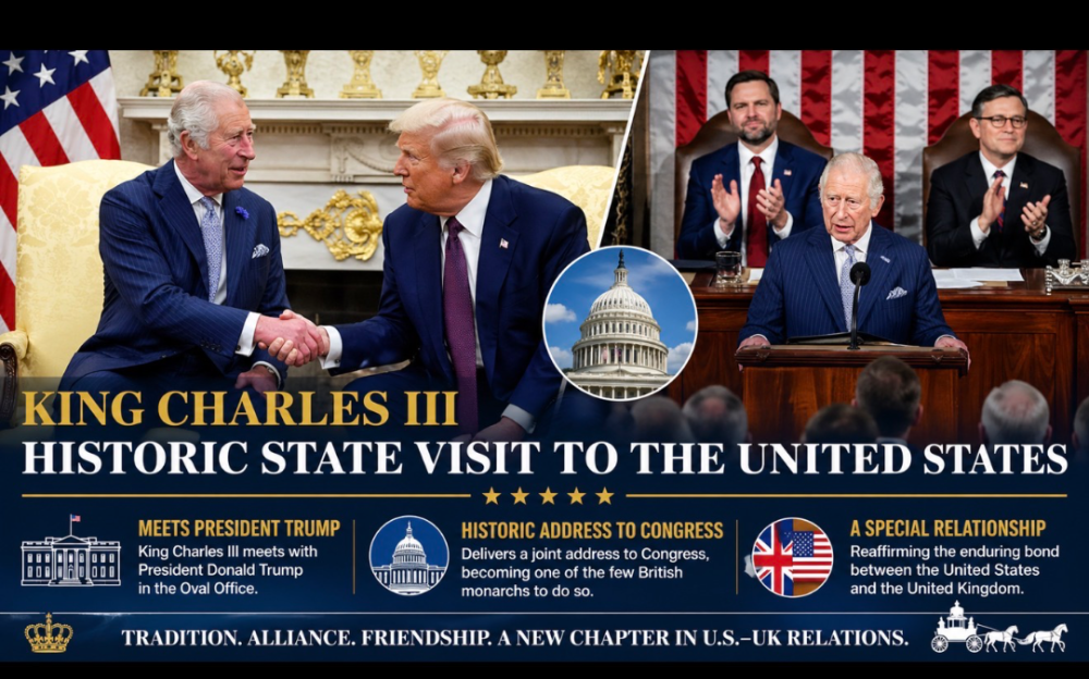 英王查爾斯叁世曆史性訪美——會晤特朗普並在國會發表演講 強調美英“特殊關系”新篇章