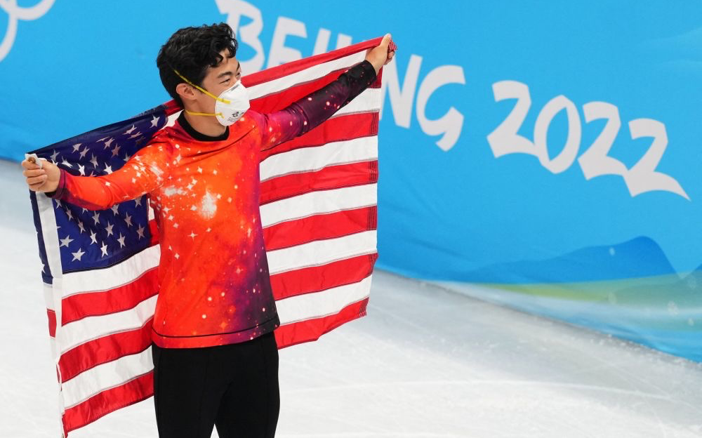 美國花樣滑冰華裔運動員陳巍（Nathan Chen)北京冬奧會奪金