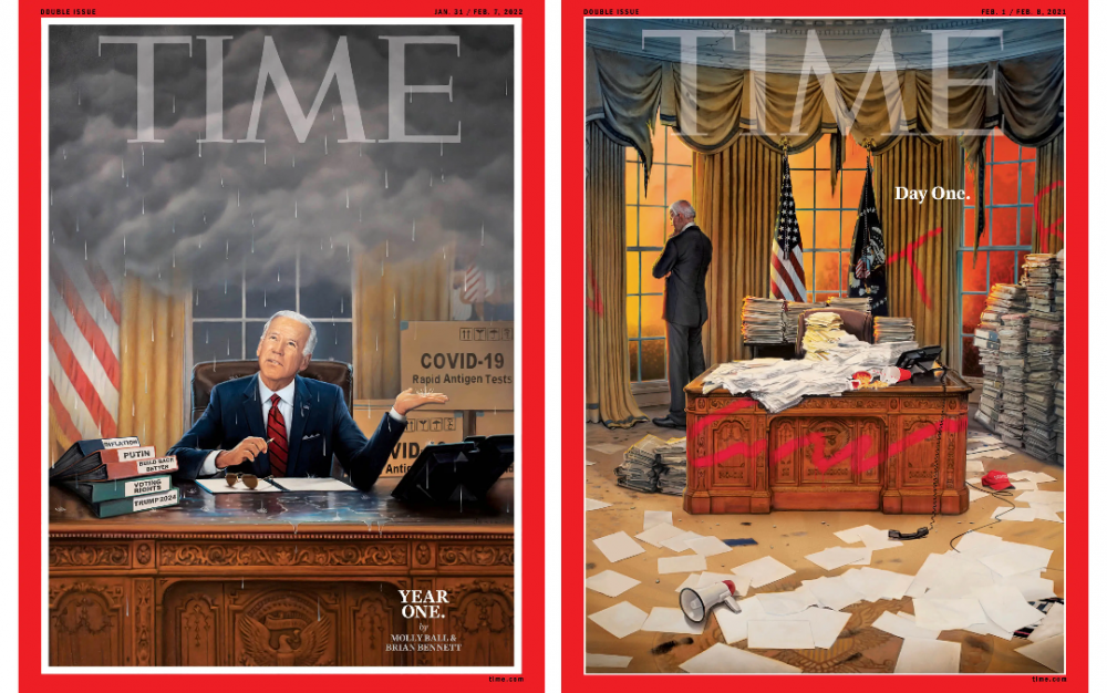 《時代》雜志以黯淡的預測紀念拜登總統上任的第一年