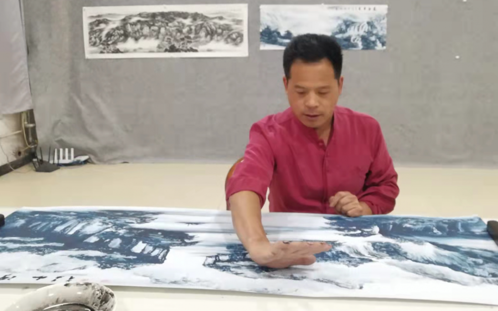 中国非物质文化遗产传承人指画名家李落义作品欣赏