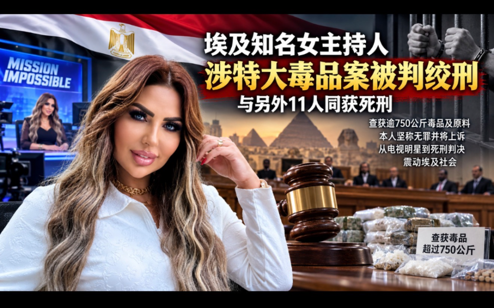 埃及知名女主持人涉特大毒品案被判絞刑