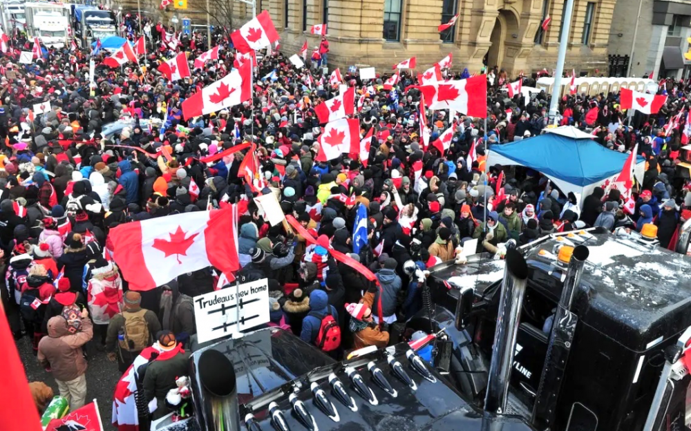 加拿大100多名抗议者因反对疫苗接种被捕    抗议者银行账户被冻结