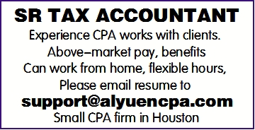 Now Hiring -Sr. Tax Accountant