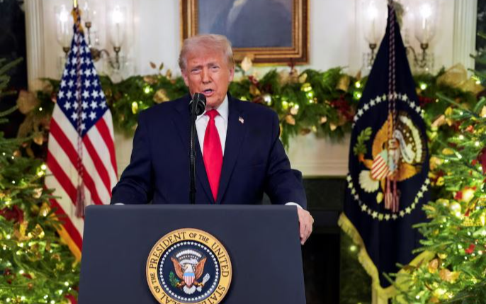 川普總統向全國發表演說