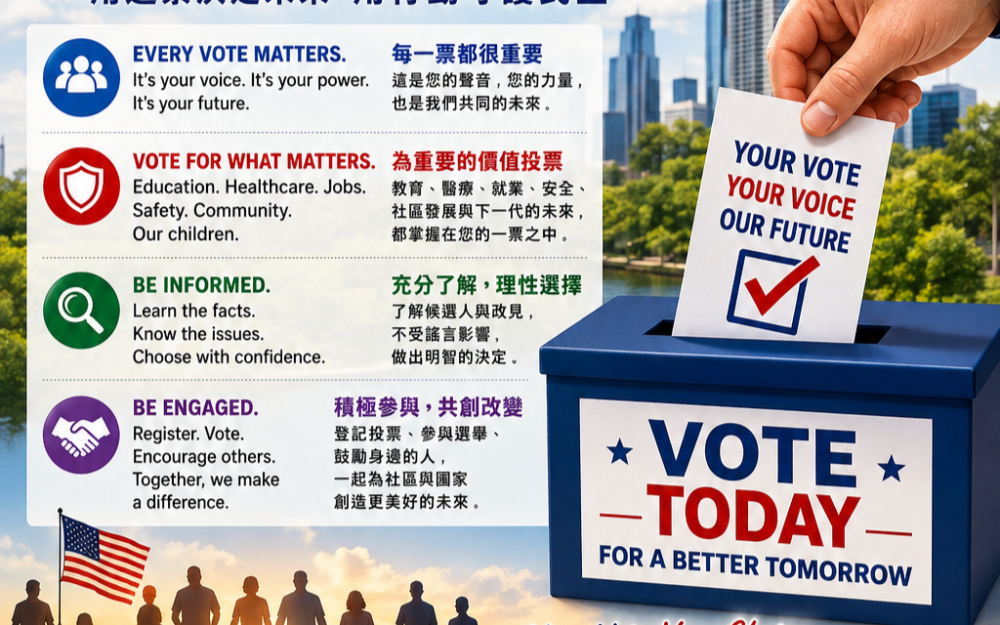 掌握住您手中的一票  用選票決定未來　用行動守護民主