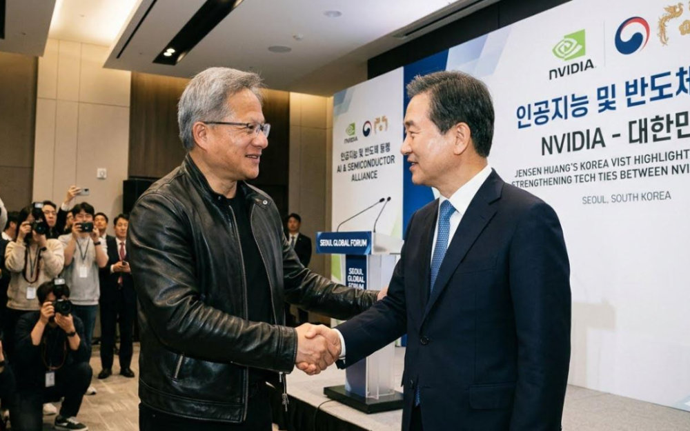 深化AI合作 黄仁勋旋风席捲韩国