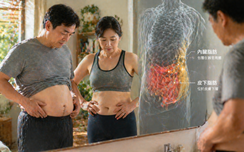 小腹越來越凸？國際研究揭密：該減的並非體重，而是「內臟脂肪」