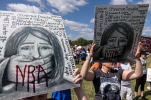 Community members and students participate in the March For Our Lives in Parkland, Florida.