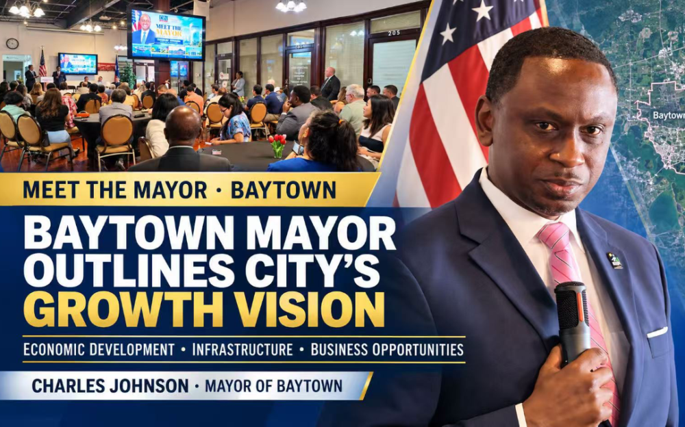 Baytown加快城市建設 釋放更多投資機會 市長Charles Johnson與企業界交流經濟發展新規劃