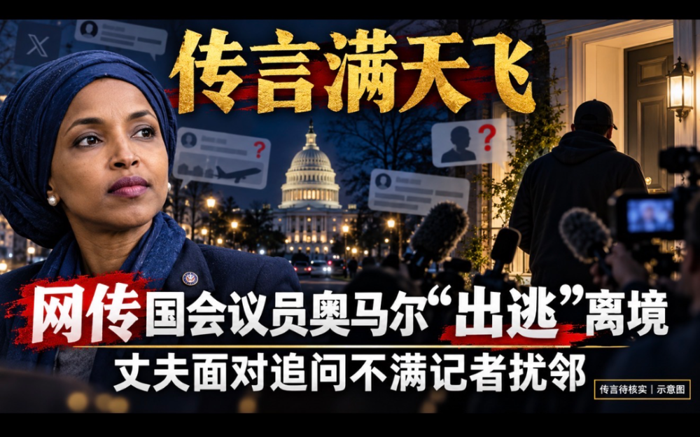 傳言滿天飛：網傳國會議員奧馬爾“出逃”離境，丈夫面對追問不滿記者擾鄰
