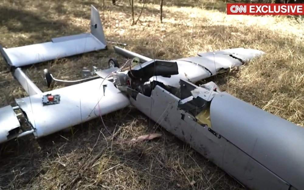 經過改裝和武器化的中國制造無人機在烏克蘭東部被擊落