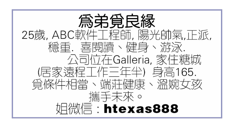 為弟覓良緣
