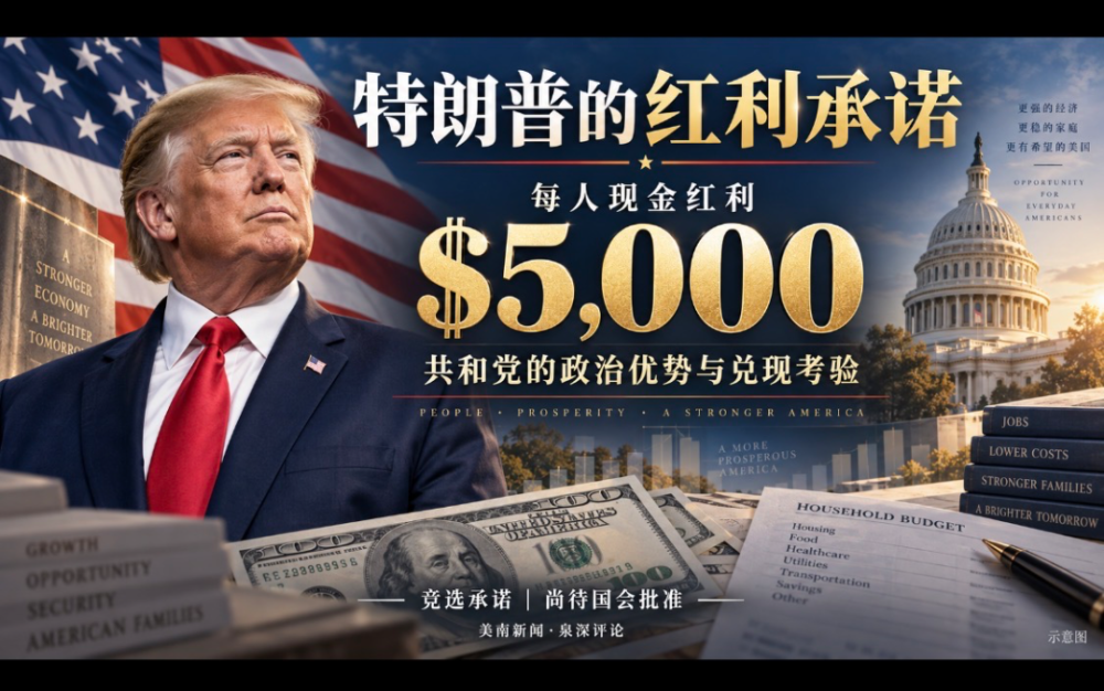 特朗普每人“5000美元现金红利”承诺的政治优势与兑现考验