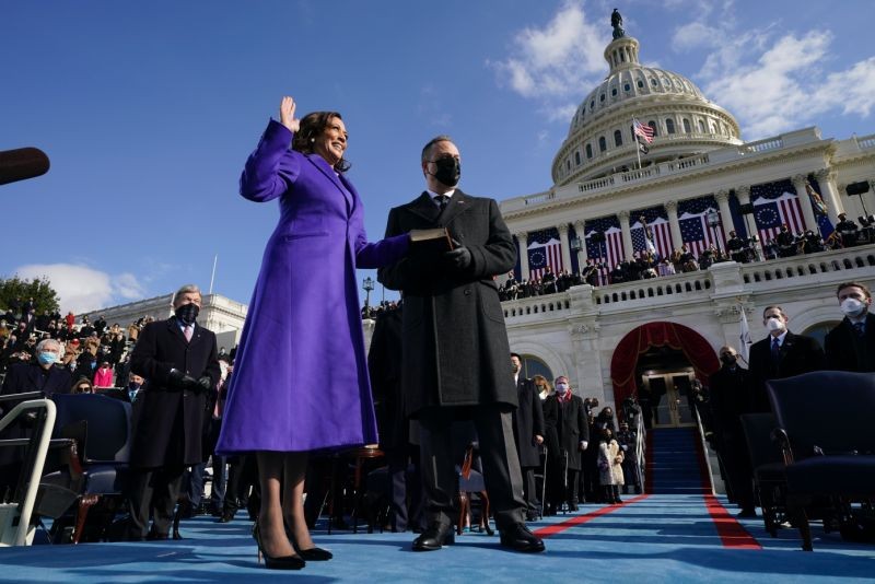 ▲賀錦麗是美國首位女性黑人副總統。（圖／美聯社／達志影像）