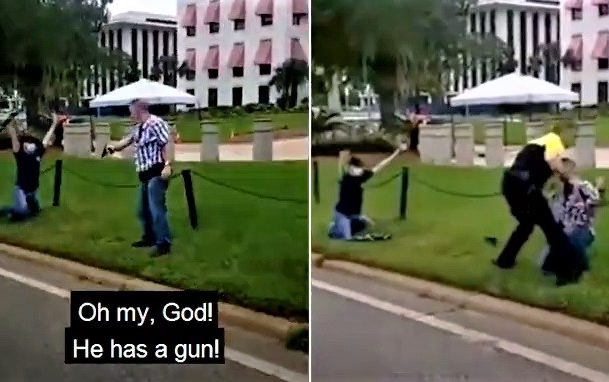 佛罗里达男子在BLM抗议活动中亮枪，警方：“合法地保护自己”