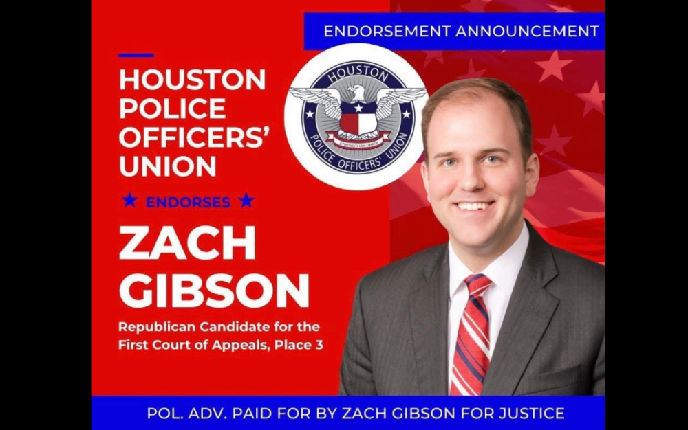 资深检察官 Gibson 宣布竞选上诉法院法官