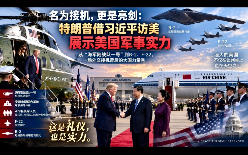 名爲接機，更是亮劍：特朗普借習近平訪美展示美國軍事實力