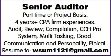 Senior Auditor