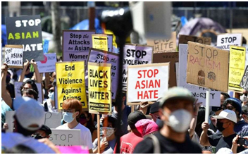 亚裔人民大团结全美60城市民眾群起抗议反亚裔暴力
