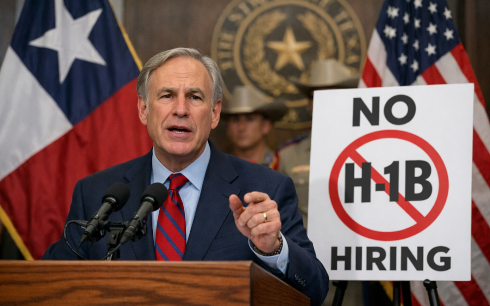 德州州长下令暂停 H-1B 招聘 公立大学与州政府机构全面冻结外籍技术人员聘用