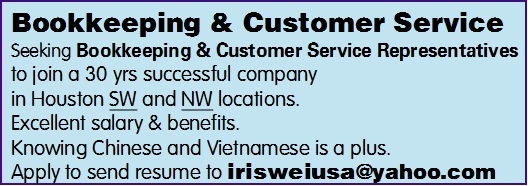 Bookkeeping & Customer Service