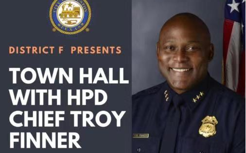 休士顿警察局长费纳（TROY FINNER） 本周三举行社区治安大会 欢迎踊跃参加