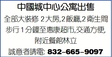 中國城中心公寓出售