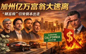 加州“财富税”引发资本大逃离：亿万富翁出走