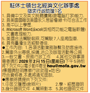 诚聘行政助理1名