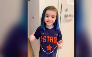 五岁女孩勇敢抵抗病魔    200辆拖车司机列队加油