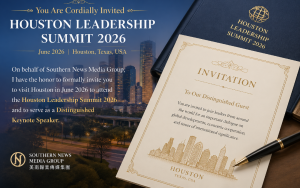 邀请出席「2026休斯顿领导力峰会」并发表主旨演讲