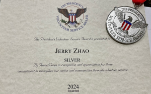 凱蒂高中優秀青年 Jerry Zhao 榮獲美國國會銀質獎