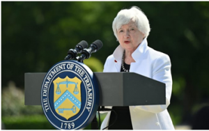 过去一年通货膨胀率达到 5%是 13 年来最快的速度 财政部长耶伦在上週末表示今年的通胀率将达到 3%