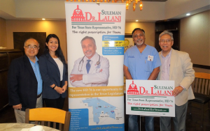 关振鹏、李雄為Dr. Lalani 医生助选造势 他将与四位同党对手角逐76区议员席位