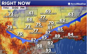 冷鋒過境!明天休斯頓將迎來60度以下寒冷天氣
