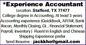 Experience Accountant