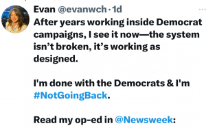 民主党筹款人宣布退出民主党：“无法忘记我所看到的一切，民主党已经完全迷失了方向”