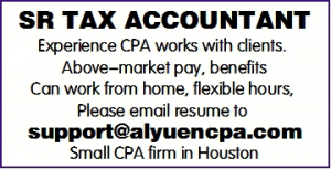 SR TAX ACCOUNTANT