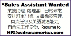 Sales Assistant Wanted