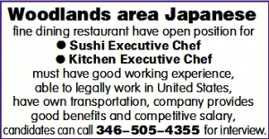 Japanese Restaurant Hiring