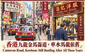 香港九龍金馬崙道，車水馬龍依舊